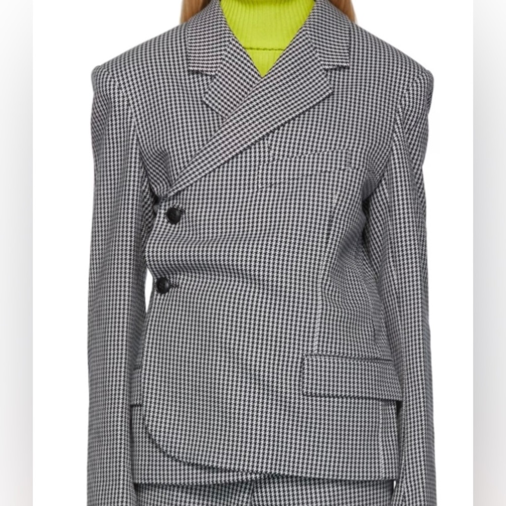 Martine Rose double breasted houndstooth blazer